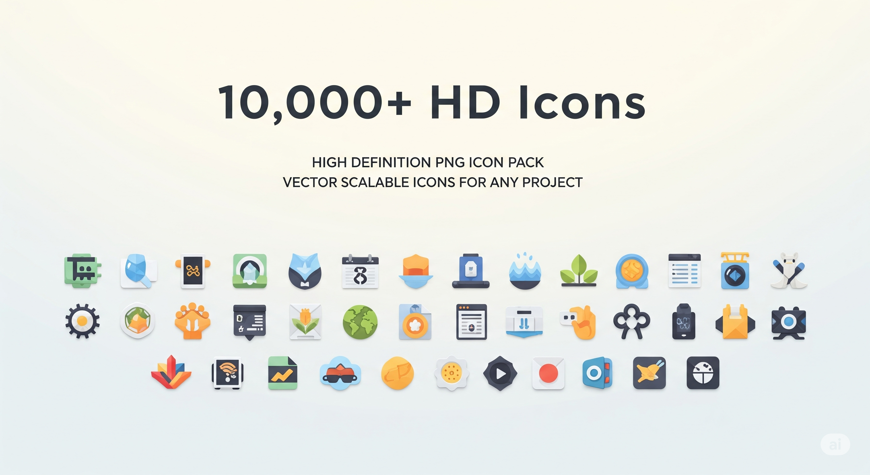 10,000+ High Definition PNG Icon Pack