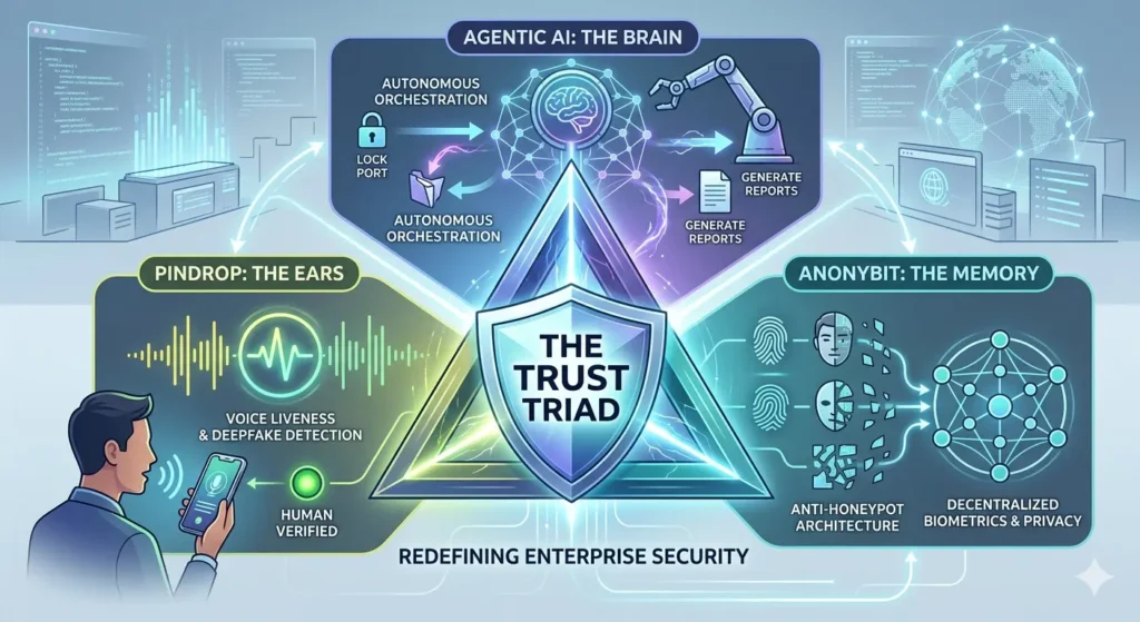 The Trust Triad: How Agentic AI, Pindrop, and Anonybit Redefine Enterprise Security 2026